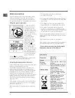 Preview for 4 page of Indesit 7OFIM 20 K.A IX Operating Instructions Manual