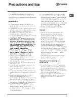 Preview for 9 page of Indesit 7OFIM 20 K.A IX Operating Instructions Manual