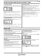 Предварительный просмотр 3 страницы Indesit Aria IFW65Y0IX Daily Reference Manual