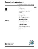 Preview for 1 page of Indesit BA 35 FNF P Operating Instructions Manual