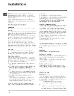 Preview for 2 page of Indesit BAA 35 P Operating Instructions Manual