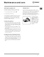 Preview for 9 page of Indesit BAA 35 P Operating Instructions Manual