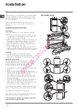 Preview for 10 page of Indesit BAAAN 12 Operating Instructions Manual