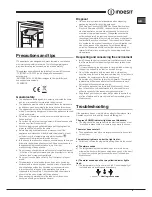 Preview for 9 page of Indesit BAAN 40 FNF Series Operating Instructions Manual