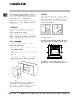 Preview for 2 page of Indesit BIM 31 K.A B IX GB Operating Instructions Manual