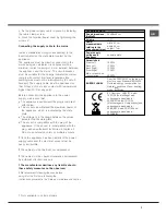 Preview for 3 page of Indesit C3VN1R Operating Instructions Manual