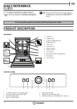 Предварительный просмотр 1 страницы Indesit DFE1B19 Daily Reference Manual