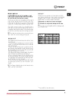 Предварительный просмотр 19 страницы Indesit DFG 015 Operating Instructions Manual