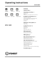 Indesit DFG 15B1 Operating Instructions Manual предпросмотр