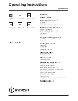 Preview for 1 page of Indesit DFG 15B10 Operating Instructions Manual