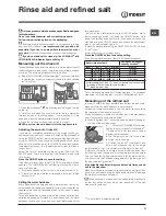 Предварительный просмотр 11 страницы Indesit DFG 15M10 Operating Instructions Manual