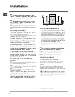 Предварительный просмотр 2 страницы Indesit DFG 261 Operating Instructions Manual