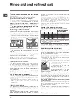 Предварительный просмотр 12 страницы Indesit DFG 26B10 Operating Instructions Manual