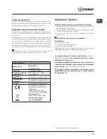 Предварительный просмотр 19 страницы Indesit DFG 26B10 Operating Instructions Manual