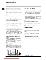 Предварительный просмотр 2 страницы Indesit DFP 272 Operating Instructions Manual