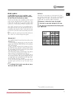 Предварительный просмотр 7 страницы Indesit DFP 272 Operating Instructions Manual