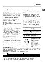 Preview for 17 page of Indesit DFP 2727 Operating Instructions Manual