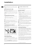 Предварительный просмотр 4 страницы Indesit DFP 27B10 Operating Instructions Manual