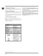 Предварительный просмотр 14 страницы Indesit DFP 27T94 Operating Instructions Manual