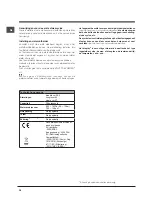 Предварительный просмотр 36 страницы Indesit DFP 27T94 Operating Instructions Manual