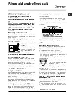 Предварительный просмотр 9 страницы Indesit DFP 573 Operating Instructions Manual