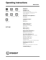 Indesit DFP 5841 Operating Instructions Manual preview