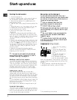 Предварительный просмотр 6 страницы Indesit DFP 5841 Operating Instructions Manual