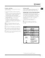 Предварительный просмотр 27 страницы Indesit DFP 5841 Operating Instructions Manual