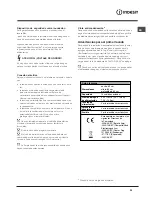 Предварительный просмотр 39 страницы Indesit DFP 5841 Operating Instructions Manual