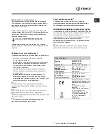 Предварительный просмотр 63 страницы Indesit DFP 5841 Operating Instructions Manual