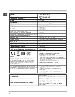 Предварительный просмотр 60 страницы Indesit DFP 58B1 Operating Instructions Manual