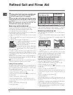 Предварительный просмотр 8 страницы Indesit DFP 58M94 Operating Instructions Manual