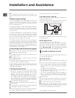 Preview for 4 page of Indesit DFP 58T1 Operating Instructions Manual