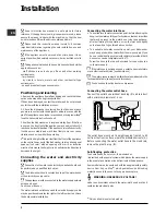 Предварительный просмотр 2 страницы Indesit DFP2631M Operating Instructions Manual