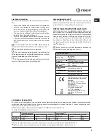 Предварительный просмотр 3 страницы Indesit DFP2631M Operating Instructions Manual