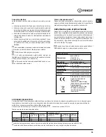 Предварительный просмотр 39 страницы Indesit DFP2631M Operating Instructions Manual