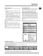 Предварительный просмотр 3 страницы Indesit DFP5731M Operating Instructions Manual