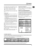 Предварительный просмотр 15 страницы Indesit DFP5731M Operating Instructions Manual