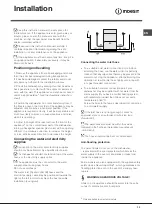 Preview for 13 page of Indesit DIF 04 Installation Manual