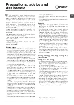 Предварительный просмотр 17 страницы Indesit DIF 04B1 Operating Instructions Manual