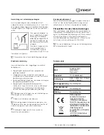 Предварительный просмотр 47 страницы Indesit DIF 26 A Operating Instructions Manual