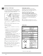 Предварительный просмотр 58 страницы Indesit DIF 26 A Operating Instructions Manual