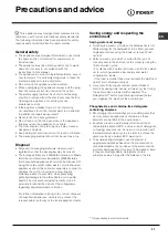 Preview for 21 page of Indesit DIF 36 Operating Instructions Manual