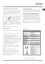 Preview for 47 page of Indesit DIF 36 Operating Instructions Manual