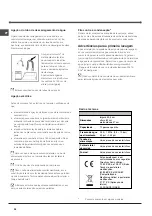 Preview for 58 page of Indesit DIF 36 Operating Instructions Manual