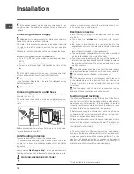 Предварительный просмотр 12 страницы Indesit DIFP 18B1 Operating Instructions Manual