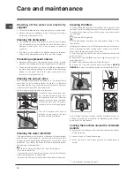 Предварительный просмотр 14 страницы Indesit DIFP 28T9 Operating Instructions Manual