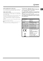 Preview for 7 page of Indesit DIFP 4367 Operating Instructions Manual