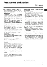 Preview for 21 page of Indesit DIFP 48 Operating Instructions Manual