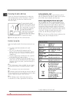 Предварительный просмотр 14 страницы Indesit DIFP48 Operating Instructions Manual